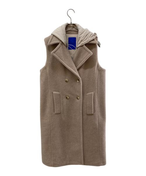 miele grande（ミエーレグランデ）miele grande (ミエーレグランデ) ノースリーブフーデットロングコート ベージュ サイズ:38の古着・服飾アイテム