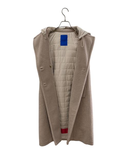 miele grande（ミエーレグランデ）miele grande (ミエーレグランデ) ノースリーブフーデットロングコート ベージュ サイズ:38の古着・服飾アイテム
