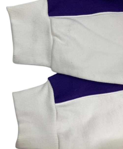 KEBOZ（ケボズ）KEBOZ (ケボズ) ハーフジップスウェット ホワイト×パープル サイズ:Sの古着・服飾アイテム