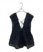 Mystradaマイストラーダ）の古着「デコラチュールブラウス」｜ブラック