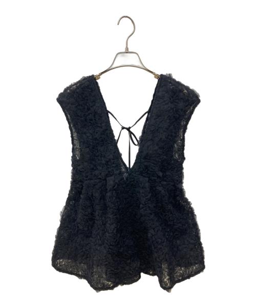 Mystrada（マイストラーダ）Mystrada (マイストラーダ) デコラチュールブラウス ブラック サイズ:38の古着・服飾アイテム