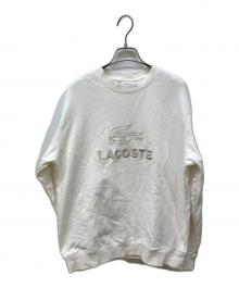LACOSTE（ラコステ）の古着「ロゴ刺繍スウェット」｜ホワイト
