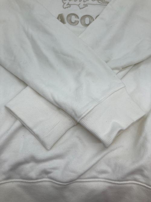 LACOSTE（ラコステ）LACOSTE (ラコステ) ロゴ刺繍スウェット ホワイト サイズ:4の古着・服飾アイテム
