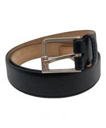 Maison Margiela（メゾンマルジェラ）の古着「メタルバックルレザーベルト」｜ブラック