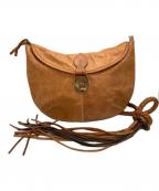 ISAMU KATAYAMA BACKLASHイサムカタヤマ・バックラッシュ）の古着「バッファローレザーショルダーバッグ」｜ブラウン