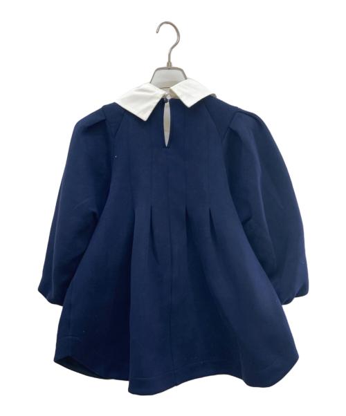 jemma atelier（ジェマアトリエ）jemma atelier (ジェマアトリエ) ボンディングブラウス ネイビー サイズ:Sの古着・服飾アイテム