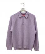 SUPREMEシュプリーム）の古着「Small Box Polo Sweater/ニットポロシャツ」｜ラベンダー