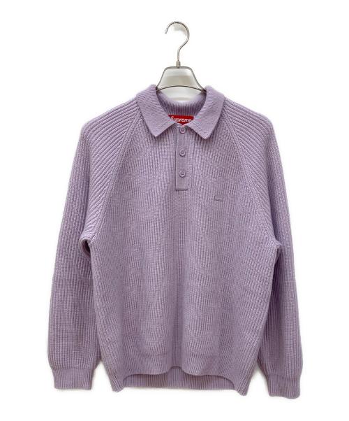SUPREME（シュプリーム）Supreme (シュプリーム) Small Box Polo Sweater/ニットポロシャツ ラベンダー サイズ:Ⅿの古着・服飾アイテム
