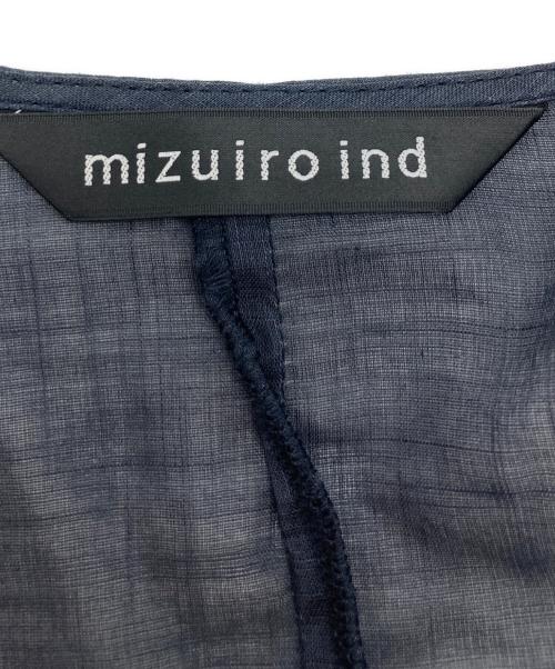 mizuiro-ind（ミズイロインド）mizuiro-ind (ミズイロインド) コットンリネンガウンカーディガン ネイビー サイズ:表記無しの古着・服飾アイテム