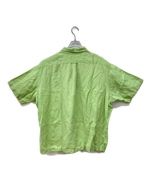 POLO RALPH LAUREN（ポロ・ラルフローレン）POLO RALPH LAUREN (ポロ・ラルフローレン) 裾ポニーオープンカラーリネンシルクシャツ グリーン サイズ:XXLの古着・服飾アイテム