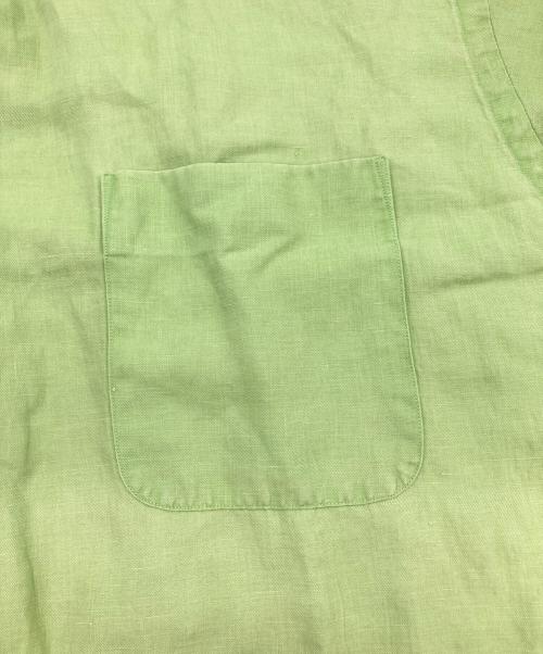 POLO RALPH LAUREN（ポロ・ラルフローレン）POLO RALPH LAUREN (ポロ・ラルフローレン) 裾ポニーオープンカラーリネンシルクシャツ グリーン サイズ:XXLの古着・服飾アイテム