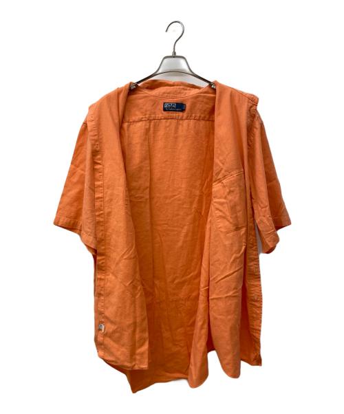 POLO RALPH LAUREN（ポロ・ラルフローレン）POLO RALPH LAUREN (ポロ・ラルフローレン) リネンコットンS/Sシャツ オレンジ サイズ:3XLの古着・服飾アイテム