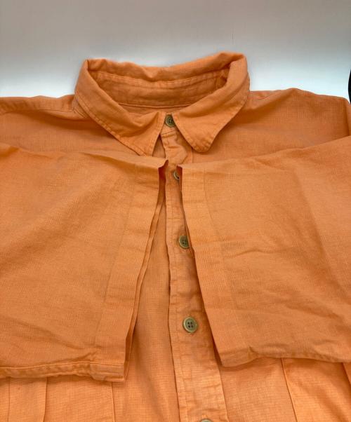 POLO RALPH LAUREN（ポロ・ラルフローレン）POLO RALPH LAUREN (ポロ・ラルフローレン) リネンコットンS/Sシャツ オレンジ サイズ:3XLの古着・服飾アイテム