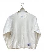 Champion×SUPREMEチャンピオン×シュプリーム）の古着「袖プリントL/Sカットソー」｜ホワイト