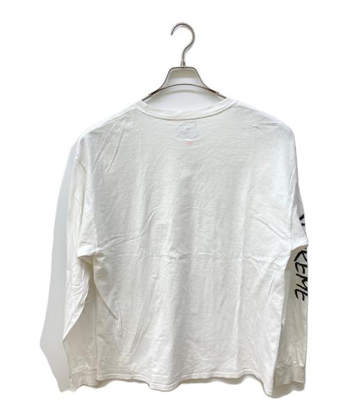Champion（チャンピオン）Champion (チャンピオン) SUPREME (シュプリーム) 袖プリントL/Sカットソー ホワイト サイズ:XLの古着・服飾アイテム