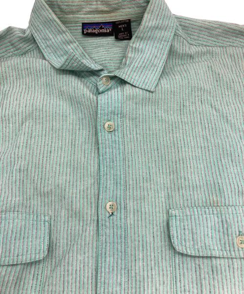 Patagonia（パタゴニア）Patagonia (パタゴニア) ストライプシャツ グリーン サイズ:Ⅼの古着・服飾アイテム