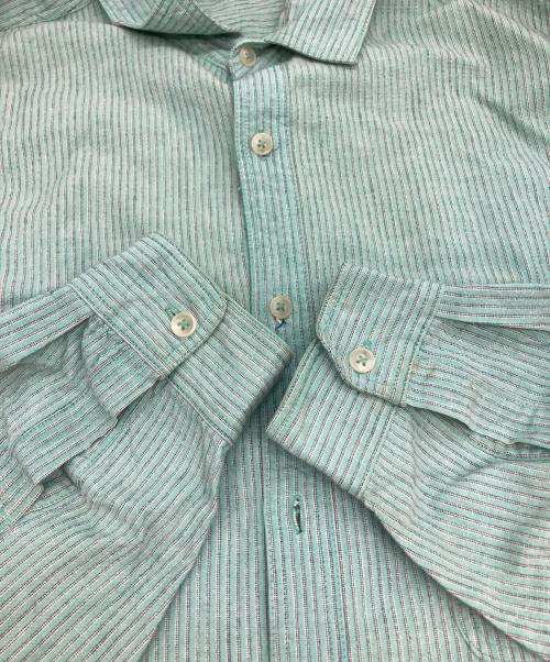 Patagonia（パタゴニア）Patagonia (パタゴニア) ストライプシャツ グリーン サイズ:Ⅼの古着・服飾アイテム