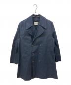 MACKINTOSHマッキントッシュ）の古着「ハンドメイドゴム引きダブルコート」｜ネイビー