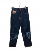 ECKO UNLTDエコーアンリミテッド）の古着「スパイダーマン刺繍デニムパンツ」｜インディゴ