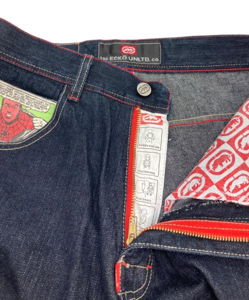 ECKO UNLTD（エコーアンリミテッド）ECKO UNLTD (エコーアンリミテッド) スパイダーマン刺繍デニムパンツ インディゴ サイズ:30の古着・服飾アイテム
