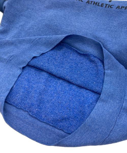 Champion（チャンピオン）Champion (チャンピオン) ラグラン染み込みプリントスウェット ブルー サイズ:Lの古着・服飾アイテム