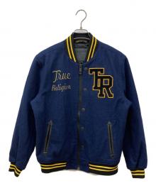 TRUE RELIGION（トゥルー レリジョン）の古着「メルトンスタジャン」｜ネイビー