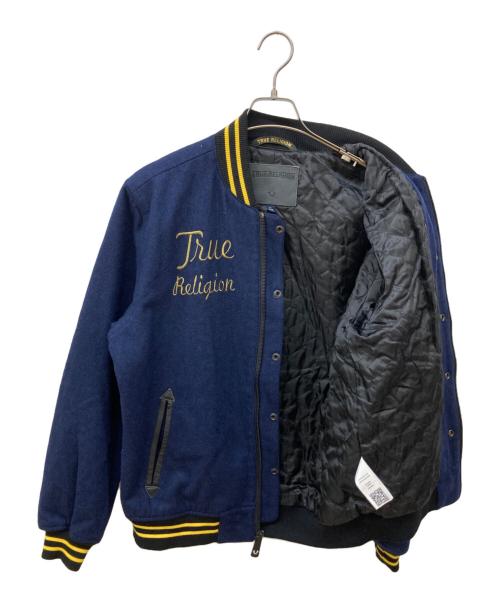 TRUE RELIGION（トゥルー レリジョン）TRUE RELIGION (トゥルー レリジョン) メルトンスタジャン ネイビー サイズ:XLの古着・服飾アイテム