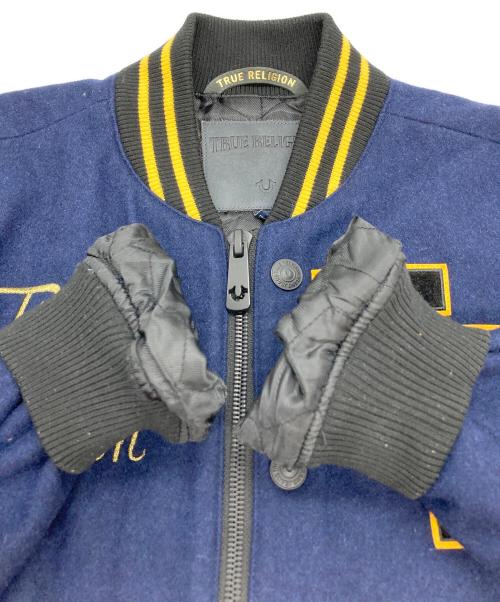 TRUE RELIGION（トゥルー レリジョン）TRUE RELIGION (トゥルー レリジョン) メルトンスタジャン ネイビー サイズ:XLの古着・服飾アイテム