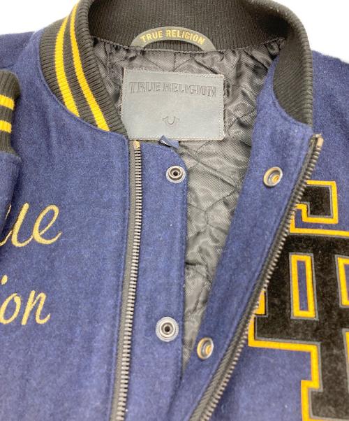 TRUE RELIGION（トゥルー レリジョン）TRUE RELIGION (トゥルー レリジョン) メルトンスタジャン ネイビー サイズ:XLの古着・服飾アイテム