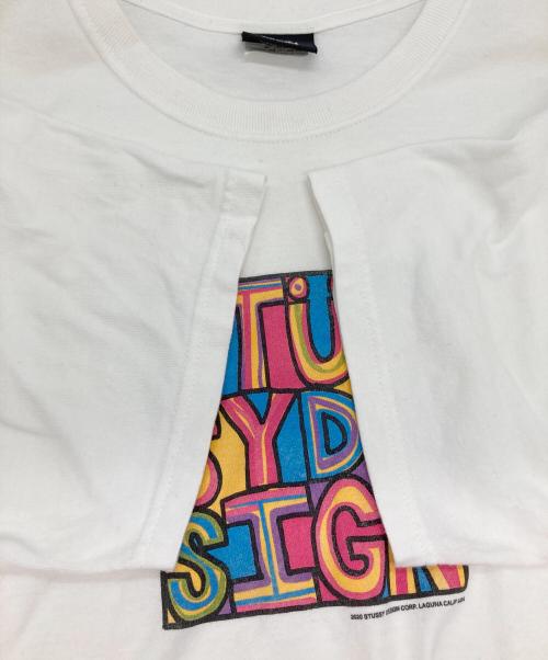 stussy（ステューシー）stussy (ステューシー) アートロゴTシャツ ホワイト サイズ:Mの古着・服飾アイテム