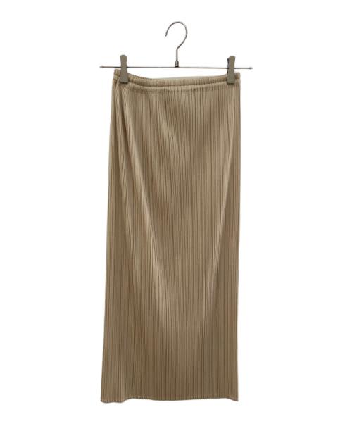 PLEATS PLEASE（プリーツプリーズ）PLEATS PLEASE (プリーツプリーズ) プリーツタイトスカート ベージュ サイズ:1の古着・服飾アイテム