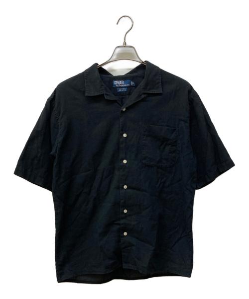 POLO RALPH LAUREN（ポロ・ラルフローレン）POLO RALPH LAUREN (ポロ・ラルフローレン) オープンカラーシャツ ブラック サイズ:XLの古着・服飾アイテム