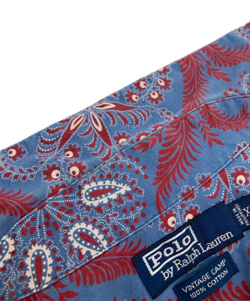 POLO RALPH LAUREN（ポロ・ラルフローレン）POLO RALPH LAUREN (ポロ・ラルフローレン) ペイズリー柄シャツ レッド×ネイビー サイズ:XLの古着・服飾アイテム