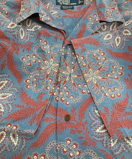 POLO RALPH LAUREN（ポロ・ラルフローレン）POLO RALPH LAUREN (ポロ・ラルフローレン) ペイズリー柄シャツ レッド×ネイビー サイズ:XLの古着・服飾アイテム