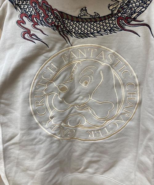 GALFY（ガルフィー）GALFY (ガルフィー) 刺繍パーカー ベージュ サイズ:Ⅿの古着・服飾アイテム