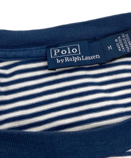 POLO RALPH LAUREN（ポロ・ラルフローレン）POLO RALPH LAUREN (ポロ・ラルフローレン) ボーダーTシャツ ホワイト×ネイビー サイズ:Ⅿの古着・服飾アイテム