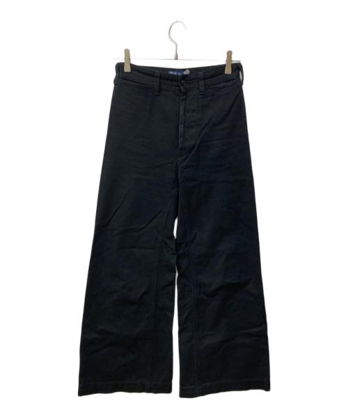 POLO RALPH LAUREN（ポロ・ラルフローレン）POLO RALPH LAUREN (ポロ・ラルフローレン) フレアワイドパンツ ブラックの古着・服飾アイテム