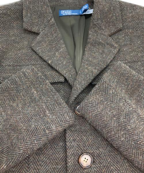 POLO RALPH LAUREN（ポロ・ラルフローレン）POLO RALPH LAUREN (ポロ・ラルフローレン) ヘリンボーンベルテッドブレザー ブラウン サイズ:4の古着・服飾アイテム