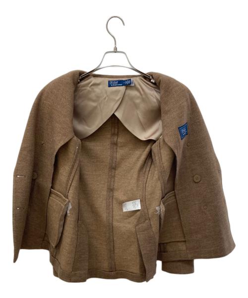 POLO RALPH LAUREN（ポロ・ラルフローレン）POLO RALPH LAUREN (ポロ・ラルフローレン) ダブルブレストブレザー ブラウンの古着・服飾アイテム