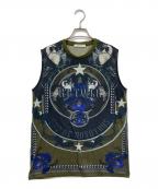 GIVENCHYジバンシィ）の古着「グリフォングラフィックノースリーブカットソー」｜カーキ