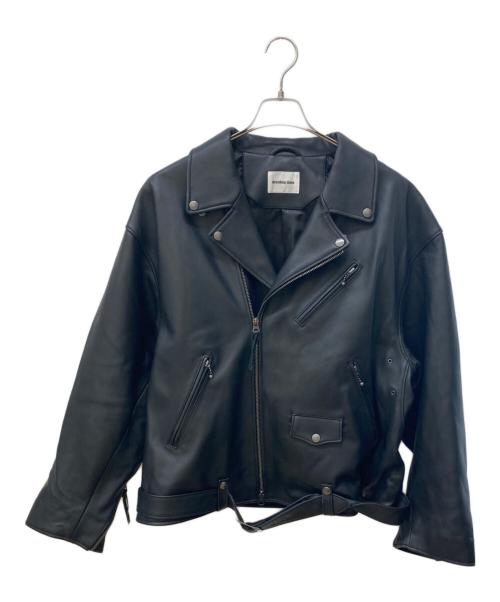 MONKEY TIME（モンキータイム）MONKEY TIME (モンキータイム) SHEEP OVER SIZED W/RIDERS/ラムレザーライダースジャケット ブラック サイズ:XLの古着・服飾アイテム