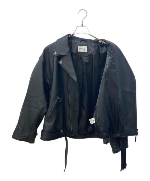 MONKEY TIME（モンキータイム）MONKEY TIME (モンキータイム) SHEEP OVER SIZED W/RIDERS/ラムレザーライダースジャケット ブラック サイズ:XLの古着・服飾アイテム