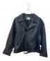 MONKEY TIME（モンキータイム）の古着「SHEEP OVER SIZED W/RIDERS/ラムレザーライダースジャケット」｜ブラック