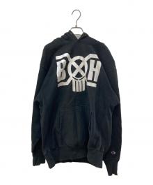 Champion×BOUNTY HUNTER（チャンピオン×バウンティハンター）の古着「プリントパーカー」｜ブラック