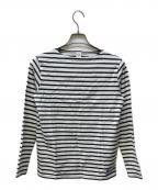 ORCIVALオーシバル）の古着「BFJ BOAT NECK L/S/ボーダーカットソー」｜ホワイト×グレー