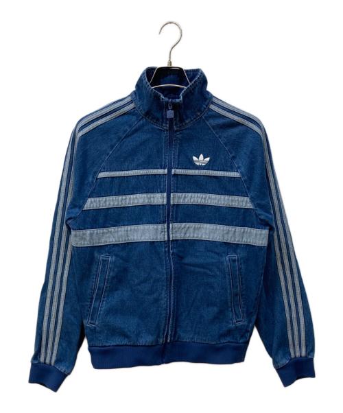 adidas（アディダス）adidas (アディダス) サイドラインデニムブルゾン インディゴ サイズ:Sの古着・服飾アイテム