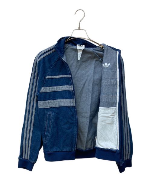 adidas（アディダス）adidas (アディダス) サイドラインデニムブルゾン インディゴ サイズ:Sの古着・服飾アイテム