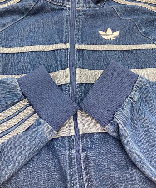 adidas（アディダス）adidas (アディダス) サイドラインデニムブルゾン インディゴ サイズ:Sの古着・服飾アイテム
