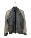 ）の古着「裏チェックゴートレザーブルゾン」｜カーキ×ベージュ