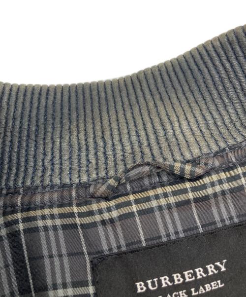 BURBERRY BLACK LABEL（バーバリーブラックレーベル）BURBERRY BLACK LABEL (バーバリーブラックレーベル) 裏チェックゴートレザーブルゾン カーキ×ベージュ サイズ:Lの古着・服飾アイテム